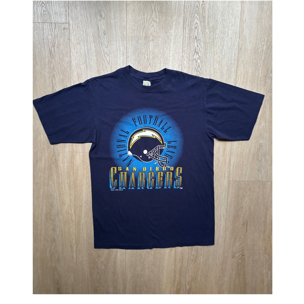 Vintage 1994 San Diego Chargers T Shirt Mens Large Tall Competitor NFL Navy Blue